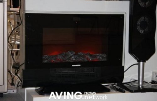 CalSpas FRP4300 Fireplace boasts iPod dock, speakers