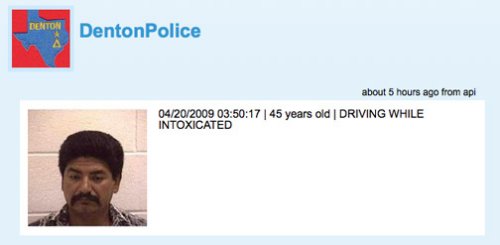 Get arrested in Texas, your mugshot will be on Twitter