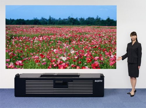 Sanyo's latest super-short focus laser projector