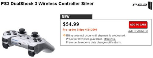 Silver DualShock 3 controller spotted at Gamestop