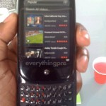 Palm Pre in the wild, running a YouTube app Palm Pre in the wild, running a YouTube app