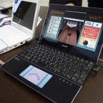 Sharp's Mebius PC-NJ70A with LCD trackpad Sharp's Mebius PC-NJ70A with LCD trackpad