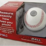 Baseball with a radar gun built in
