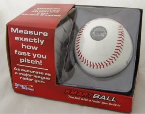 Baseball with a radar gun built in