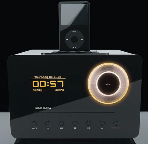 Sonoro Eklipse clock radio / iPod dock