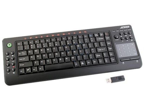 Wireless keyboard features multitouch Trackpad with Number Pad