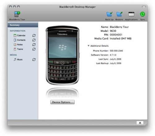 BlackBerry Desktop Manager coming to Mac