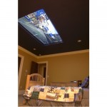 100-inch screen mounted flush in the ceiling 100-inch screen mounted flush in the ceiling