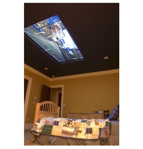 100 Inch Screen Mounted Flush In The Ceiling Slipperybrick Com