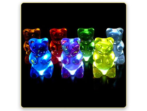 Gummi Lights are colorful, not chewy