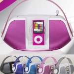 iLive Portable Boom Box Dock for iPod looks like a purse