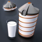 Shrinking jug keeps milk fresh longer