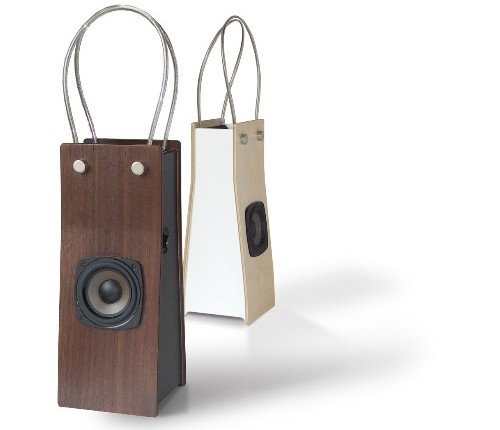 Wooden iPod speaker bags