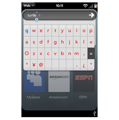 Palm Pre gets virtual keyboard