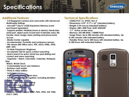 Samsung Rogue details