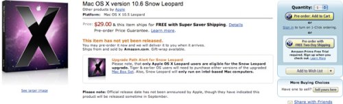 Snow Leopard now available for pre-order