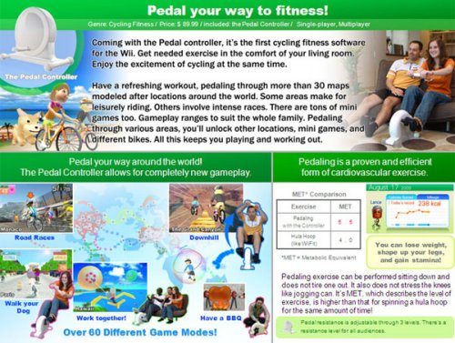 Wii bicycle pedal accessory coming soon