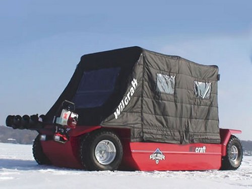 Wilcraft amphibious ice-fishing vehicle