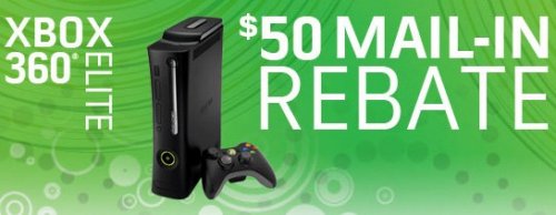 $50 rebate for $299 Xbox 360 Elite