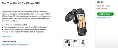 TomTom car kit for iPhone 3GS