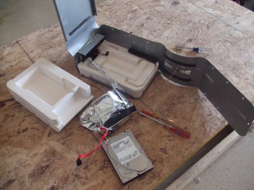 ioSafe taken apart to reveal drive 
