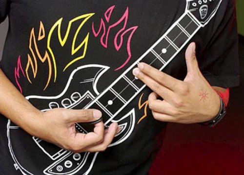 Forget Air Guitar, play the Rock Guitar Shirt 