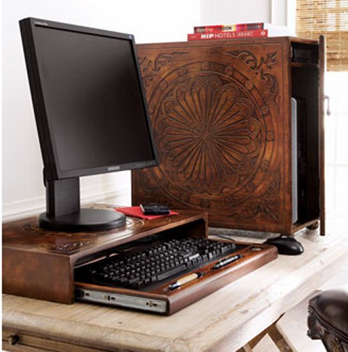 $200 CPU stand from Neiman Marcus is just a fancy wood box