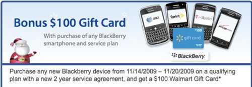 BlackBerry Bold 9700, $99 at Walmart