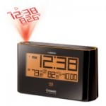 Elements Atomic Projection Alarm Clock with Indoor/Outdoor Thermometer