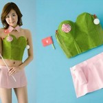 Nice Cup In Bra doubles as a golf putting mat