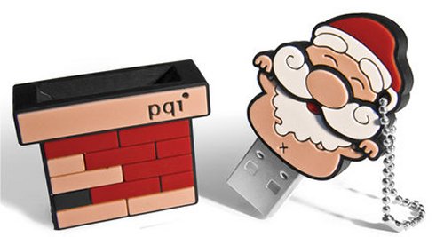 PQI limited edition Santa Claus on a Chimney USB flash drive