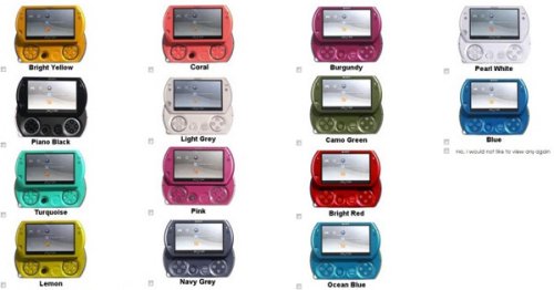 Survey reveals potential new PSP Go colors