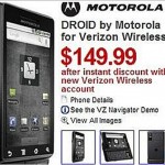 Motorola Droid for $149.99 at Sears