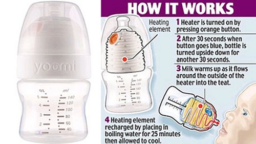 Yoomi self-heating bottle