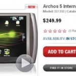 Archos 5 Android 8GB surfaces for $250
