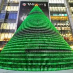 Christmas tree made from 1000 Heineken bottles