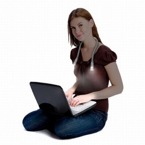 Flexible hands-free book light