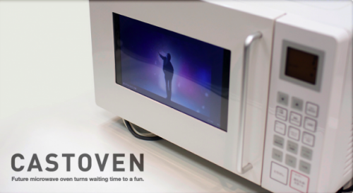 Microwave with built-in YouTube player