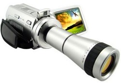 Digital Video Camcorder with optical telescope lens