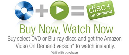 Amazon Disc+ on Demand: Buy a DVD, watch it instantly