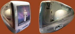 Coffeemaker, Mac mini and subwoofer gets shoved into an iMac DV case