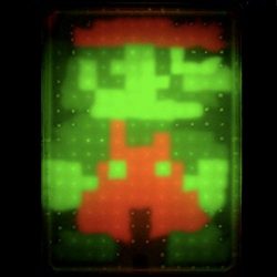 Pixel art made from bacteria