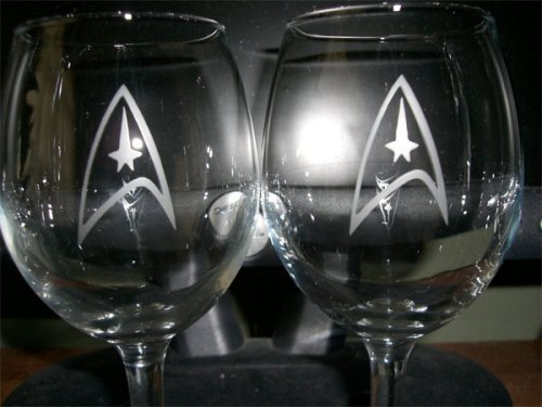 Star Trek wine glasses for the refined geek