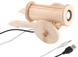 Wooden Cannon USB speaker
