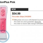 Pink and blue Wiimotes ready for Valentine's Day