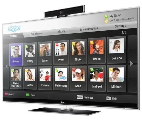 Skype does 720p, makes the leap to LG and Panasonic HDTVs