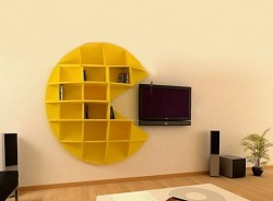Pac-Man Bookcase: There goes your new HDTV