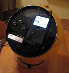 Vintage 8-track transformed into an iPod dock