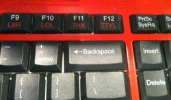 A Keyboard with a LOL button