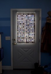 Create a Stained Glass curtain with old film slides